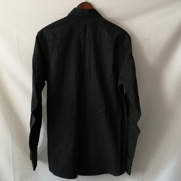 Wrangler Men's NWT Button Dress Shirt SMALL Black - Picture 3 of 4